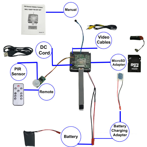 DO-IT-YOURSELF 1080P PIR SENSOR CAMERA KIT – FREE 16GB MICROSD CARD! - Image 2